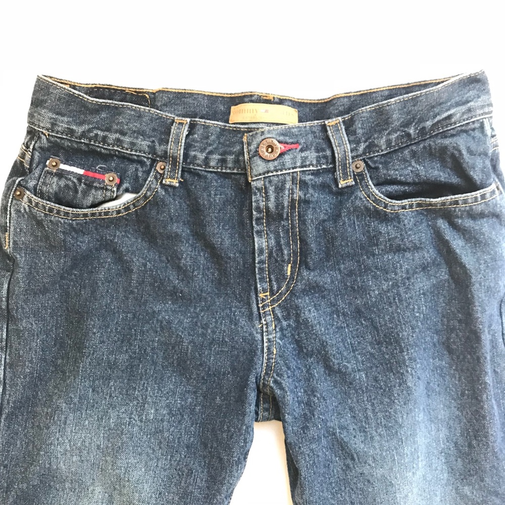 Sz 7 Tommy boot cut jeans 30x29 Y2K